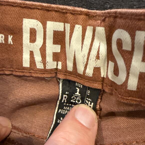 REWASH Brand Jeans, Woman’s Skinny, Rust Brown, Size 25/1 - Picture 3 of 7